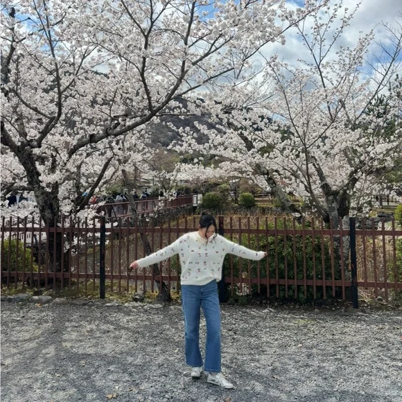 Sezane Le Crop Denim Blue - Picture 3 of 5